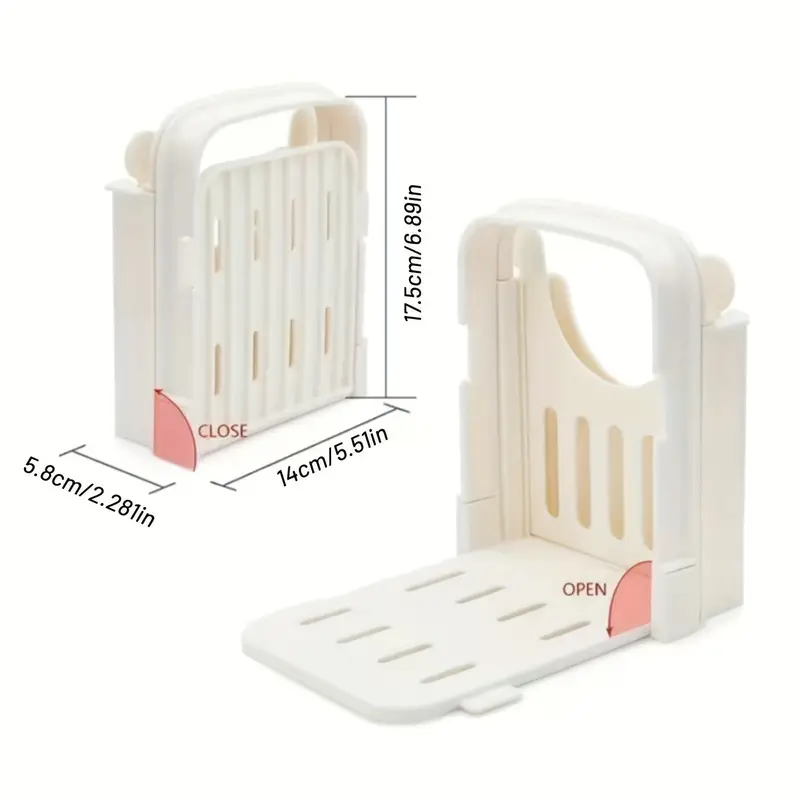 Bread Slicer for Homemade Bread, Plastic Bread Slicer Machine and Compact Bread Slicing Guide 4 Sizes Bread Loaf Slicer Thin Bread Cutter, Foldable