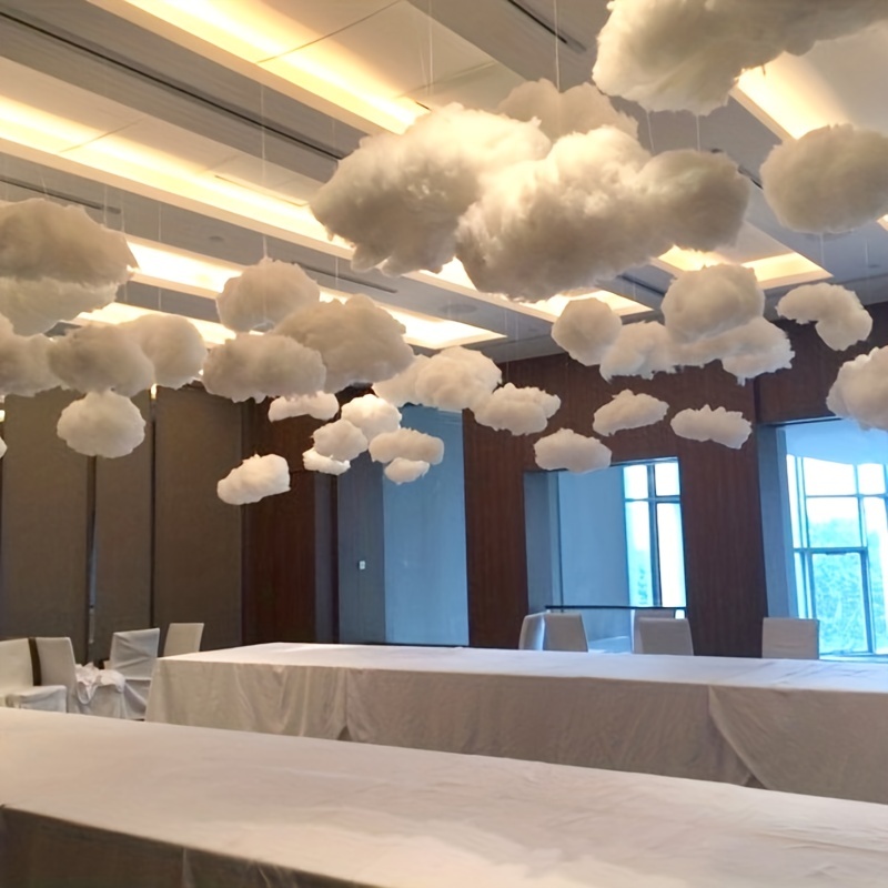 Nubes de algodon  Hanging clouds, Handmade home decor, Paper