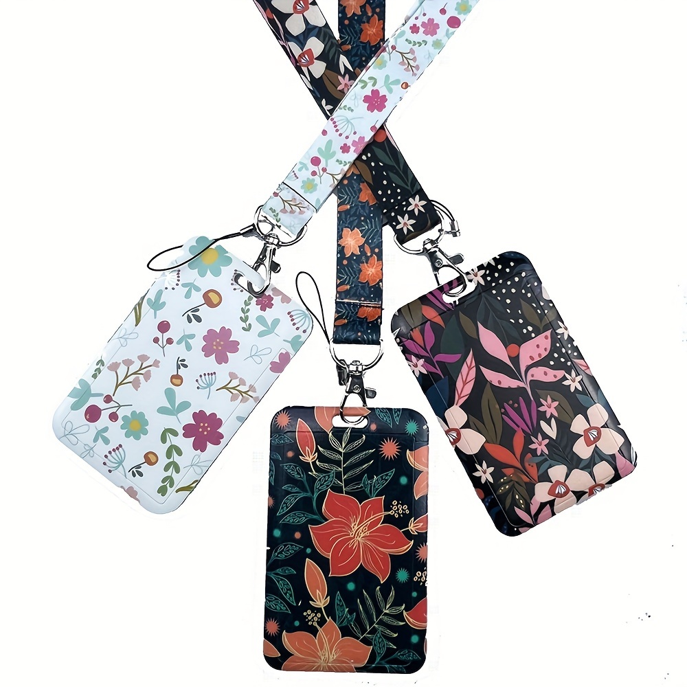 

1pc Vintage Flowers Neck Strap Plants Lanyard Passage Permit For Key Id Card Gym Phone Charms Usb Badge Holder Diy Hang Rope Accessories Keychain Jewelry Fashion