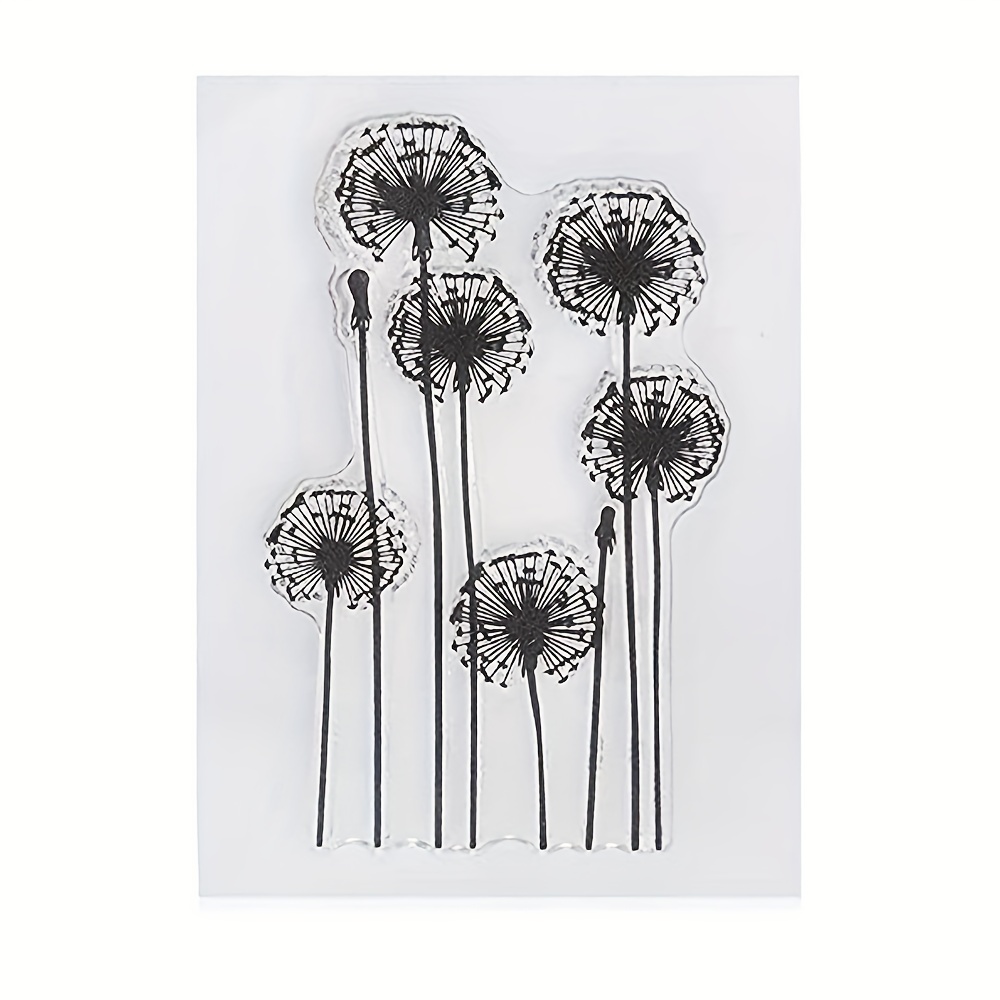 

4pcs Dandelion Flowers Leaves Clear Stamps Leaf Rubber Clear Stamp For Cards Making Scrapbooking Journals Decoration