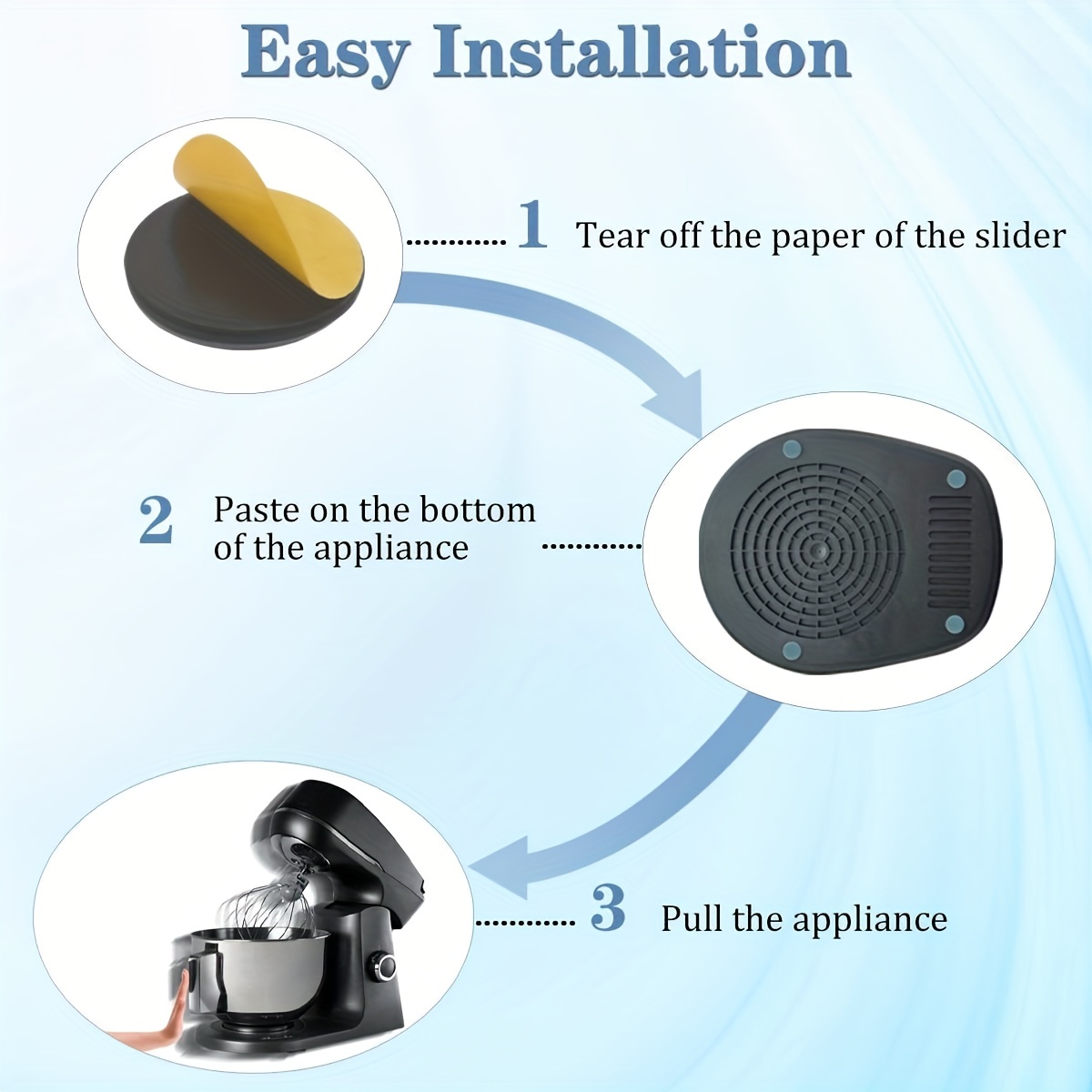 Appliance Slider, Adhesive Self Stick Slider For Countertop Small