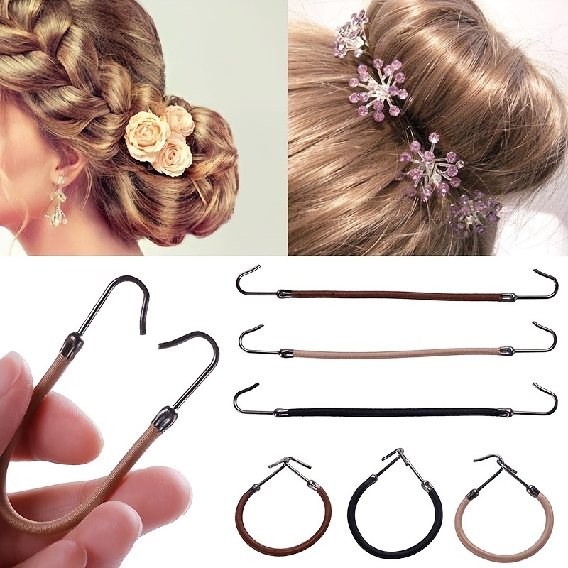 

10pcs/set Hair Styling Tool - Simple & Invisible Hair Hook Tie Rope Ponytail Holder - Perfect Hair Accessories For Women & Female
