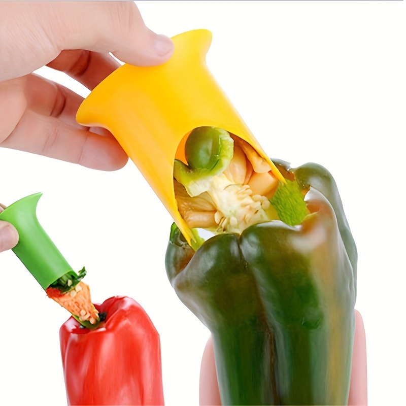 2in1 Pepper Chili Bell Corer Seed Remover Green Pepper - Temu