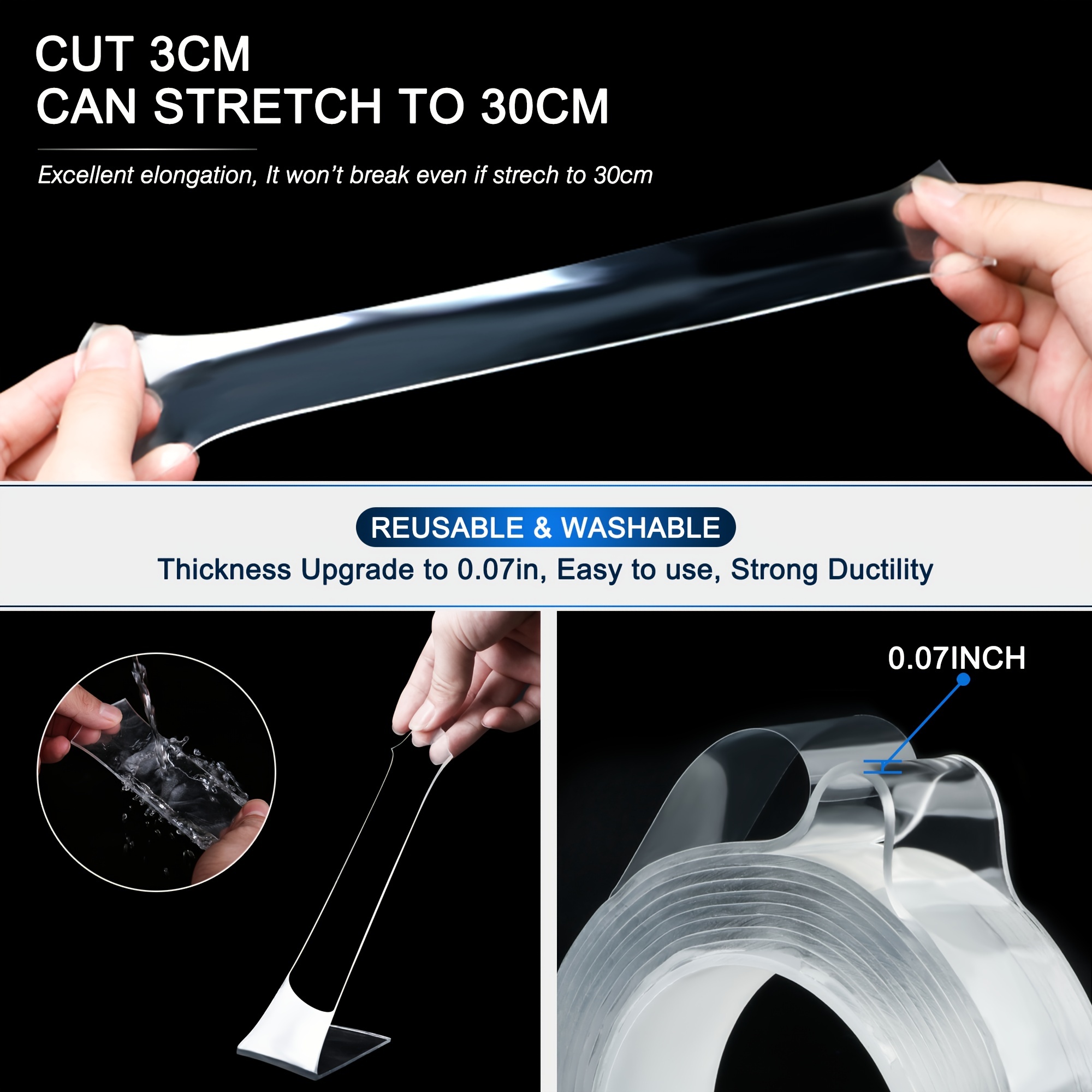 Double Sided Tape Heavy Duty Clear Mounting Tape Strong - Temu