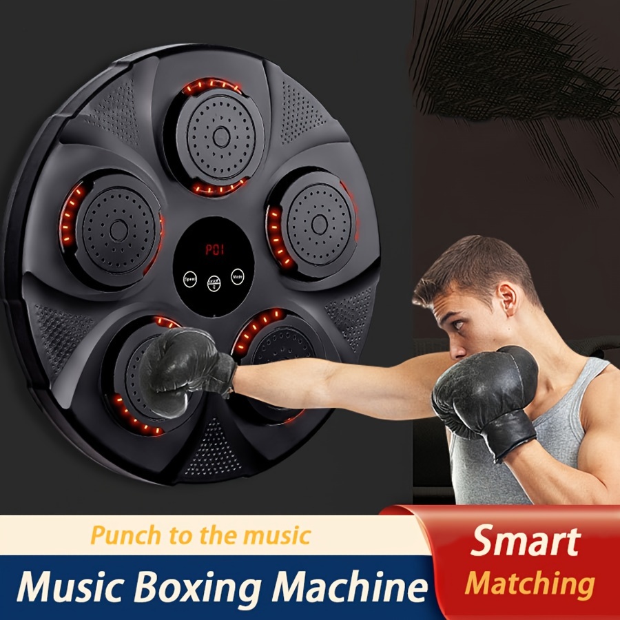  Smart Boxing Machine Portable Electronic Music Boxing Equipment  Target Punching Machine Bag Wall Mounted USB Charging Boxing Training with  Bluetooth for Kids and Adults (Size : Boxing Machine+Adult g : Sports