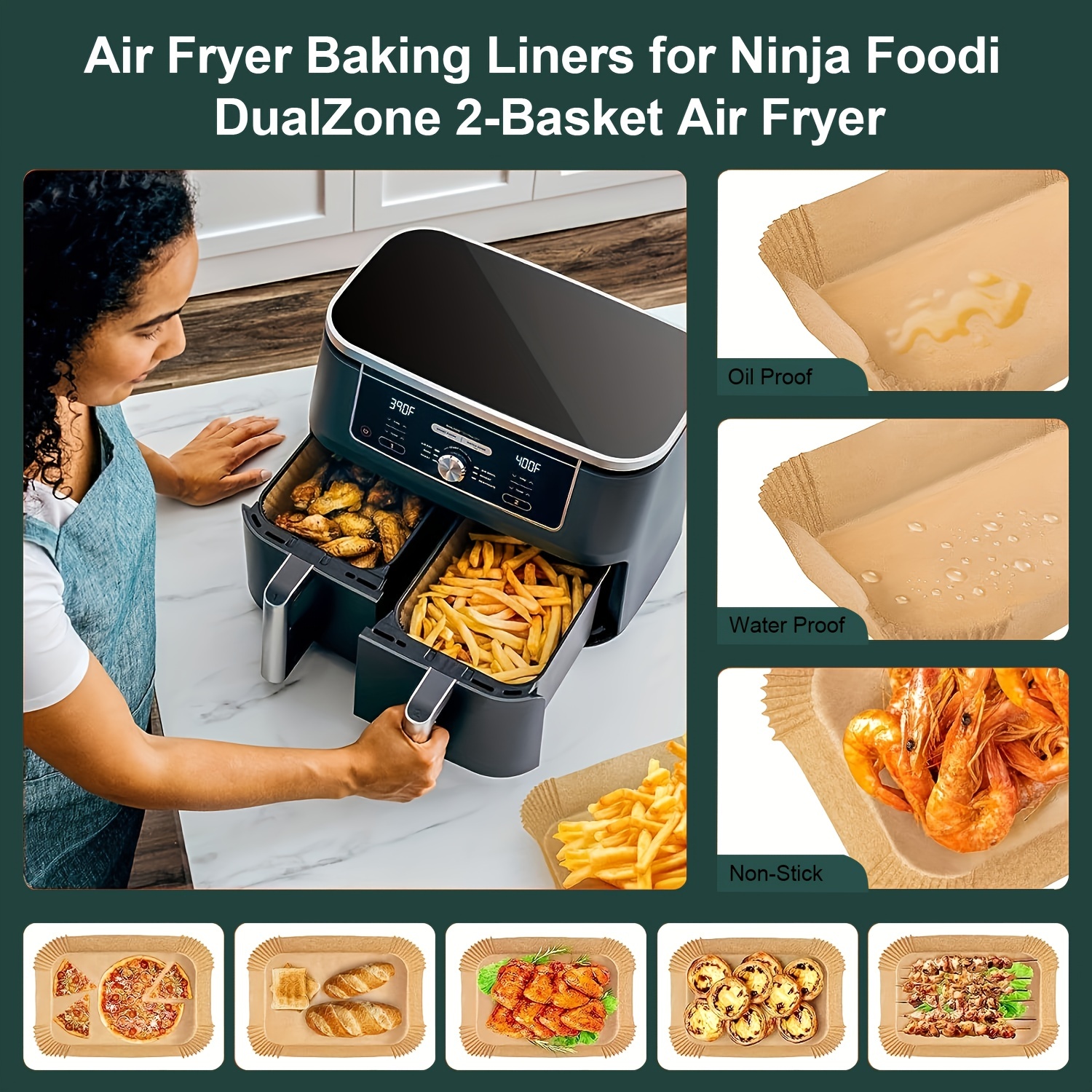 Airfryer Parchment Paper Liners, Air Fryer Liners Ninja