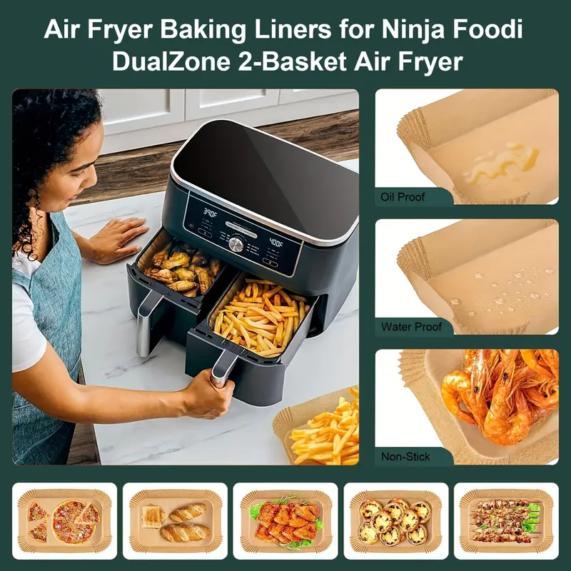 Disposable Air Fryer Paper Liner For Ninja Air Fryer Xl, Double