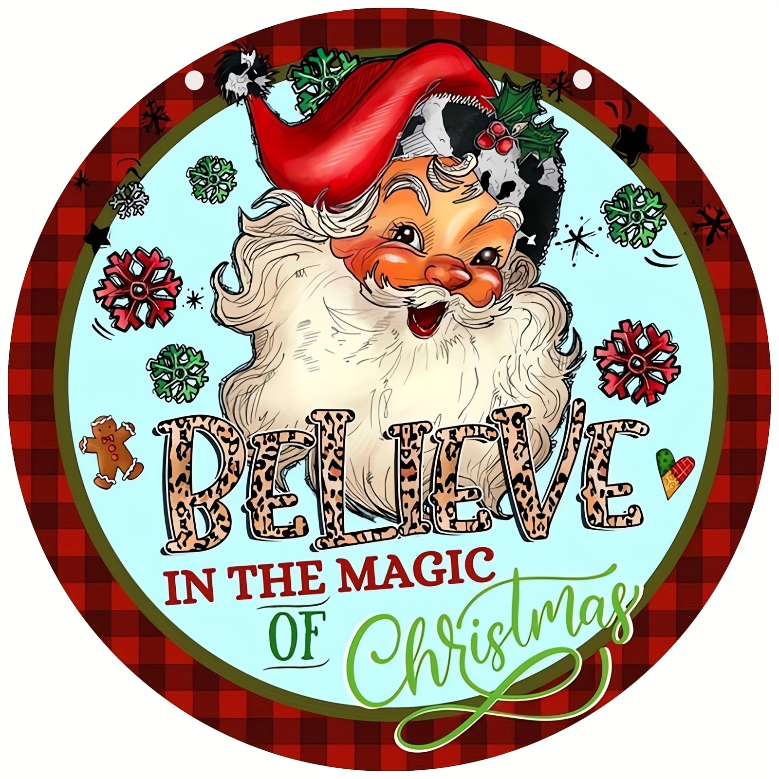 I Believe In Santa Wooden Hanging Sign Wall Art Decoration - Temu