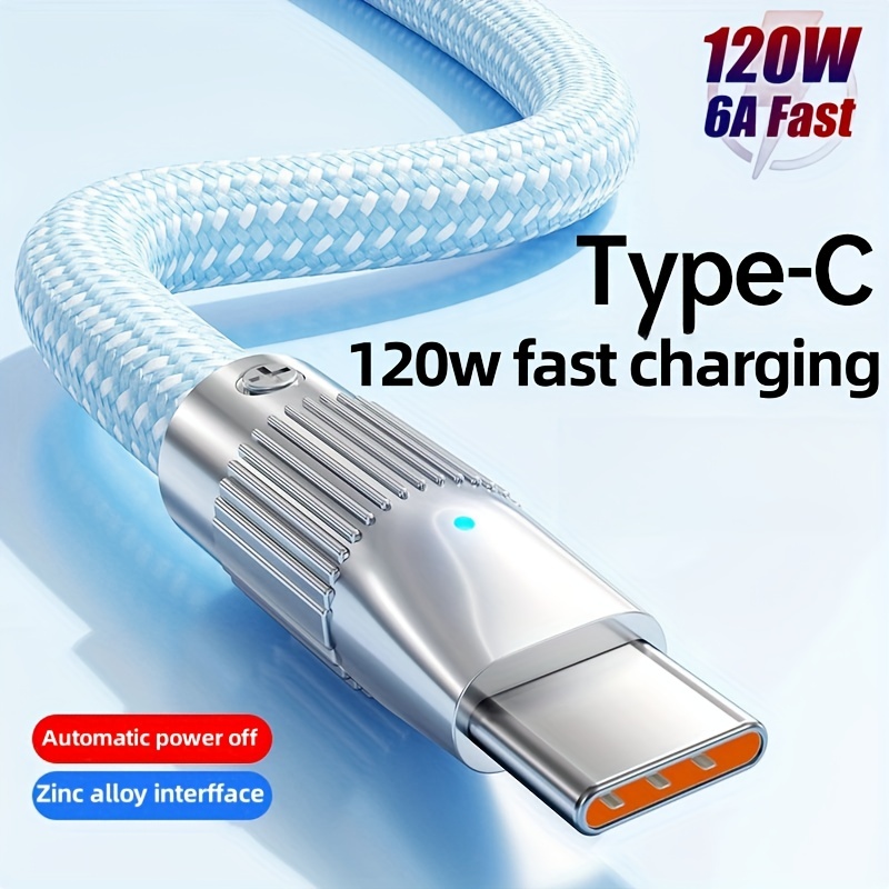 Súper Rápido 120W Cable De Cargador USB Tipo C Para IPhone Y - Temu