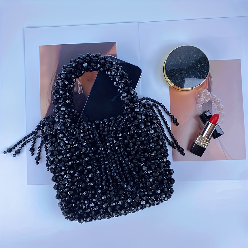 Amazon.com: Women Acrylic Purse Mini Beaded Evening Handbags Handmade  Gradient Transparent Blue Beads Tote Bags for Wedding,Beach,Party (Medium)  : Clothing, Shoes & Jewelry