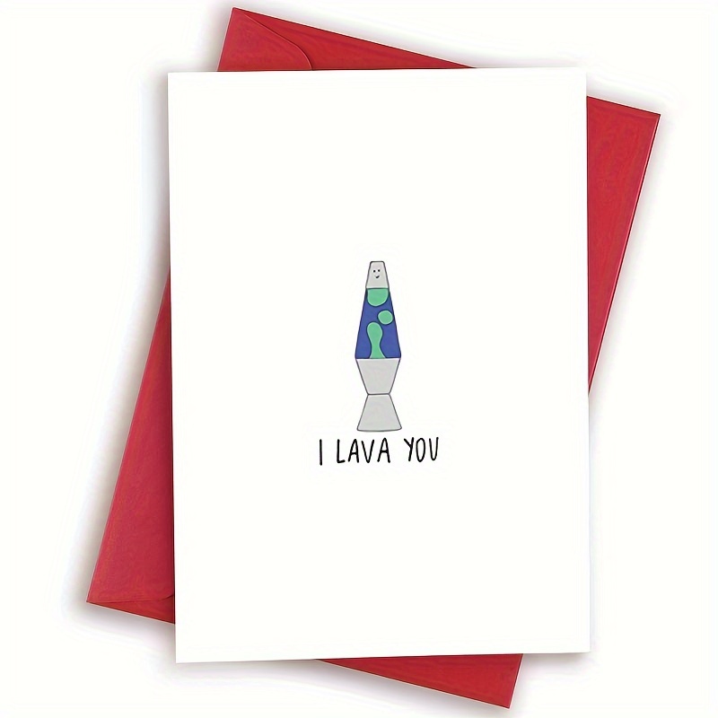 I Lava You Punny Valentine's Day Cards, Funny & Humorous Adult Valentine,  Anniversary & Witty Love Puns For Him & Her (I Lava You)