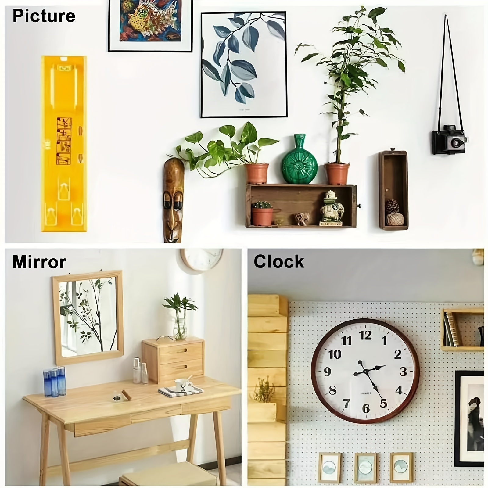 Picture Hanging Tool, Wall Hanging Kit For Picture With 2 Spirit Levels,  Nails, Hooks, Picture Hanging Wire, And D Ring. Good For Installation Of  The Mirror, Wall Clocks, Display Painting