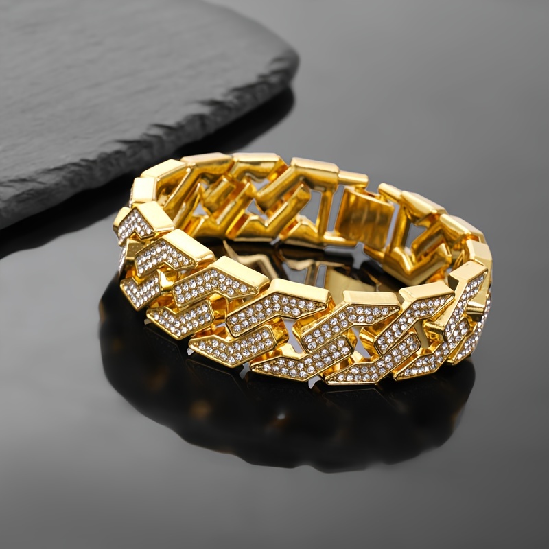 Wide rhinestone deals bracelet