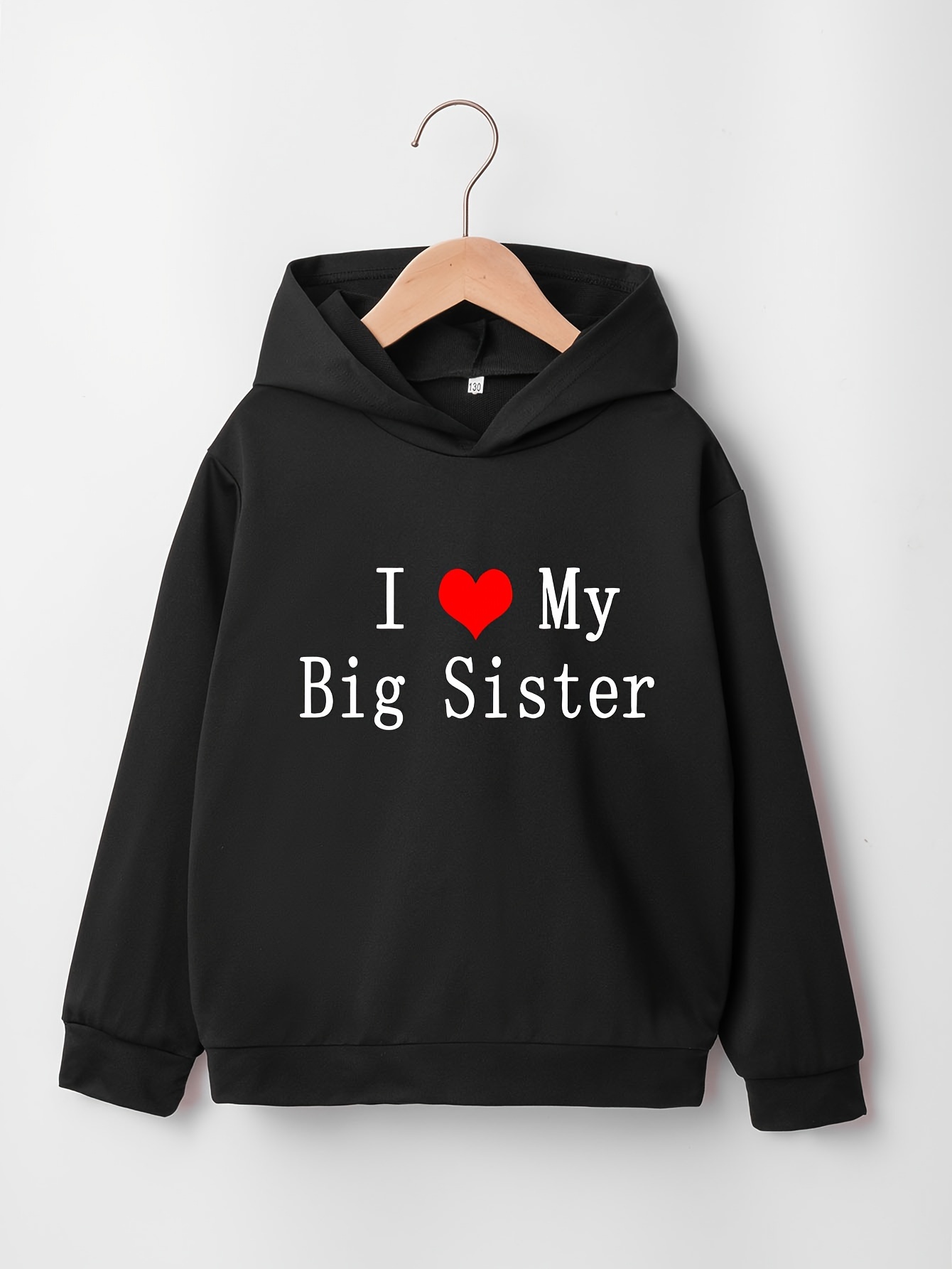 big Sister'' Print Girls Sweatshirt Smart Casual - Temu