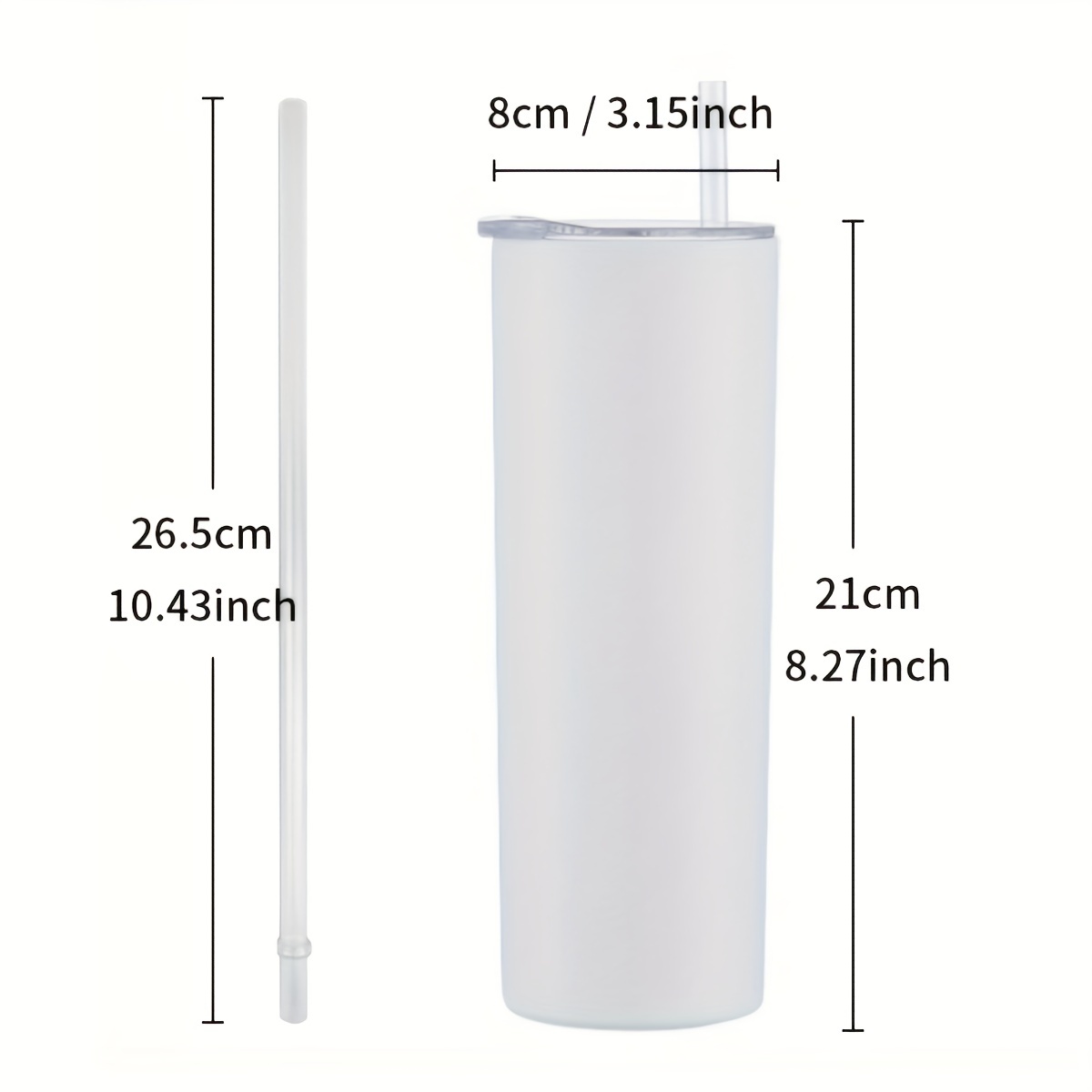 Craft Express 4 Pack 20 oz Stainless Steel Sublimation Tapered Travel  Tumbler