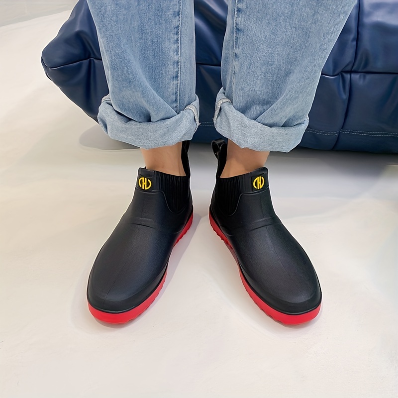 Mens Classic Rain Boots Non Slip Wear Resistant Waterproof Slip On Garden  Shoes For Outdoor Working Fishing, Free Shipping On Items Shipped From  Temu