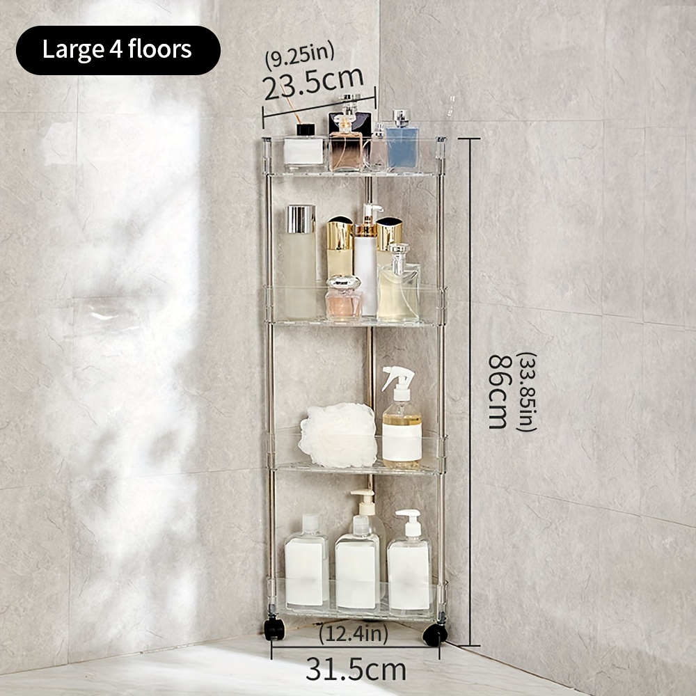 Movable Bathroom Corner Triangle Shelf Floor standing - Temu
