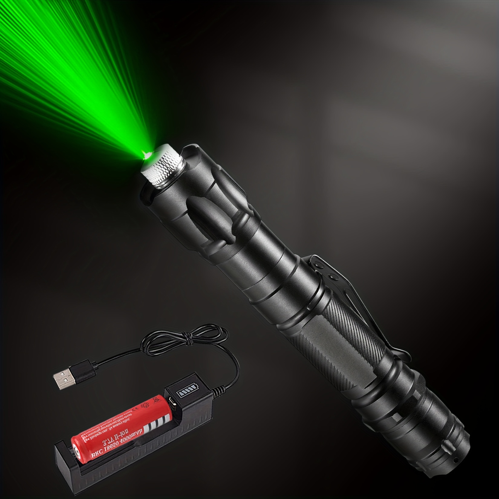 Stylo Laser Pointeur Laser Puissant Stylo Pointeur Laser Rechargeable Laser  de Mise au Point Réglable 