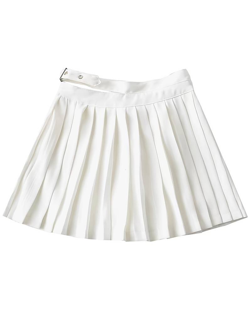Kpop Pleated Mini Skirt Stylish High Waist Skirt Casual Every Day ...