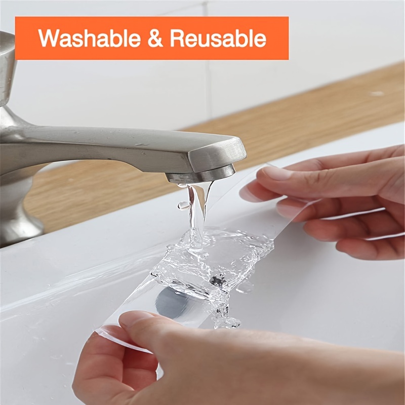 10ft Waterproof Transparent Mould-Proof Tape - Perfect for Kitchen and  Bathroom Sealing!