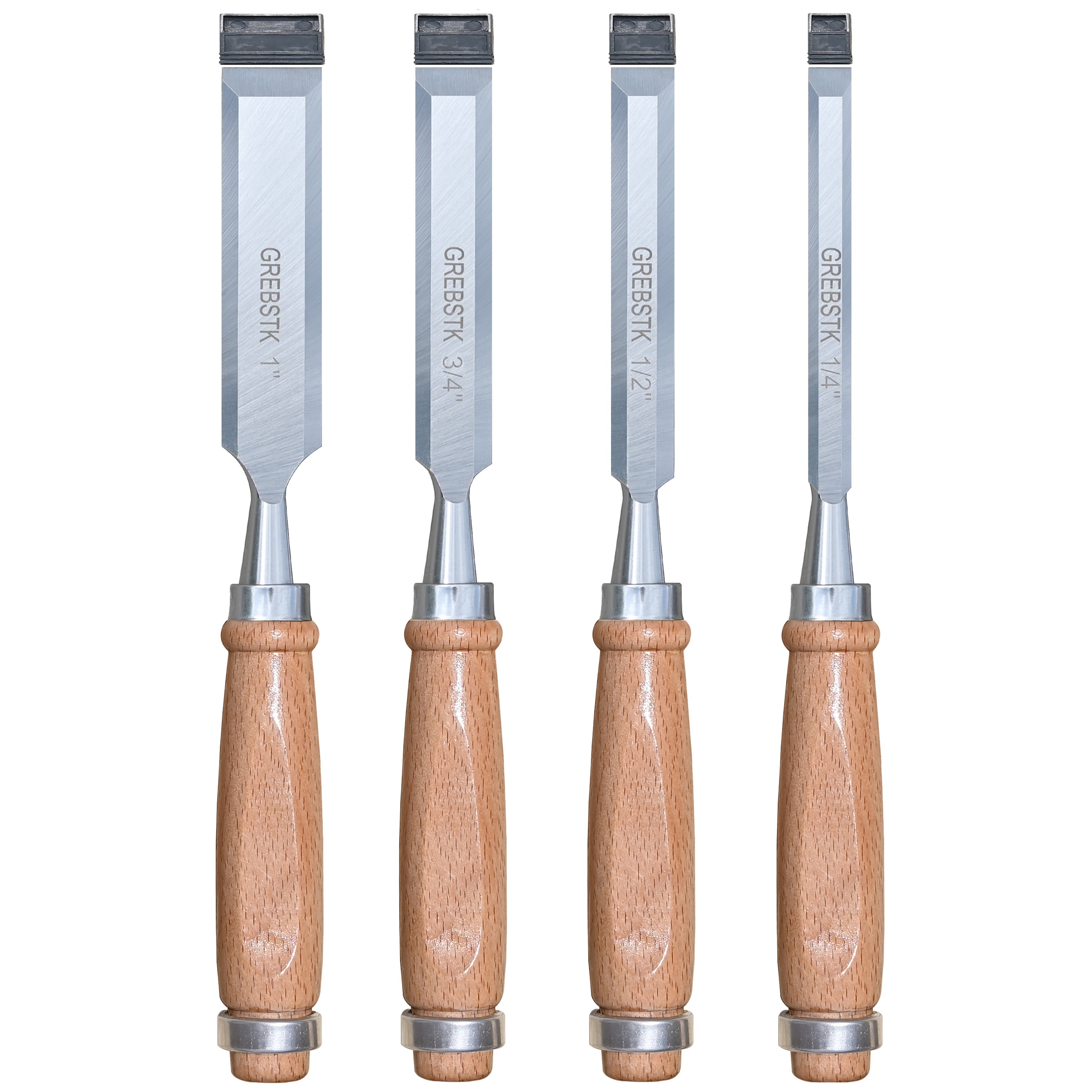 GREBSTK 4-piece Wood Chisel Set: Durable CR-V Steel Chisels With Beech  Handles, Ideal for Woodworking. Includes Oxford Bag 