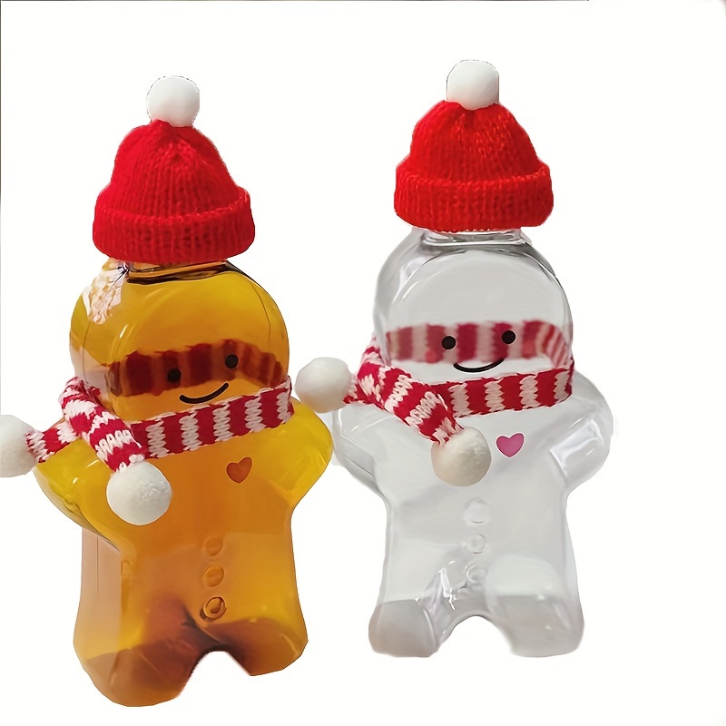 1pc Christmas Gingerbread Man Shaped Water Bottle