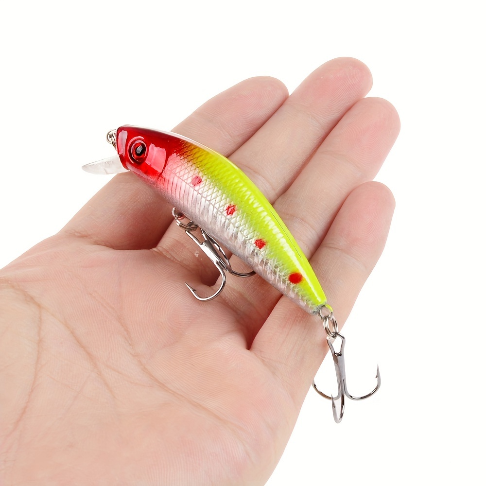 Minnow Fishing Lure Trolling Plastic Hard Wobbler Bait 3d - Temu