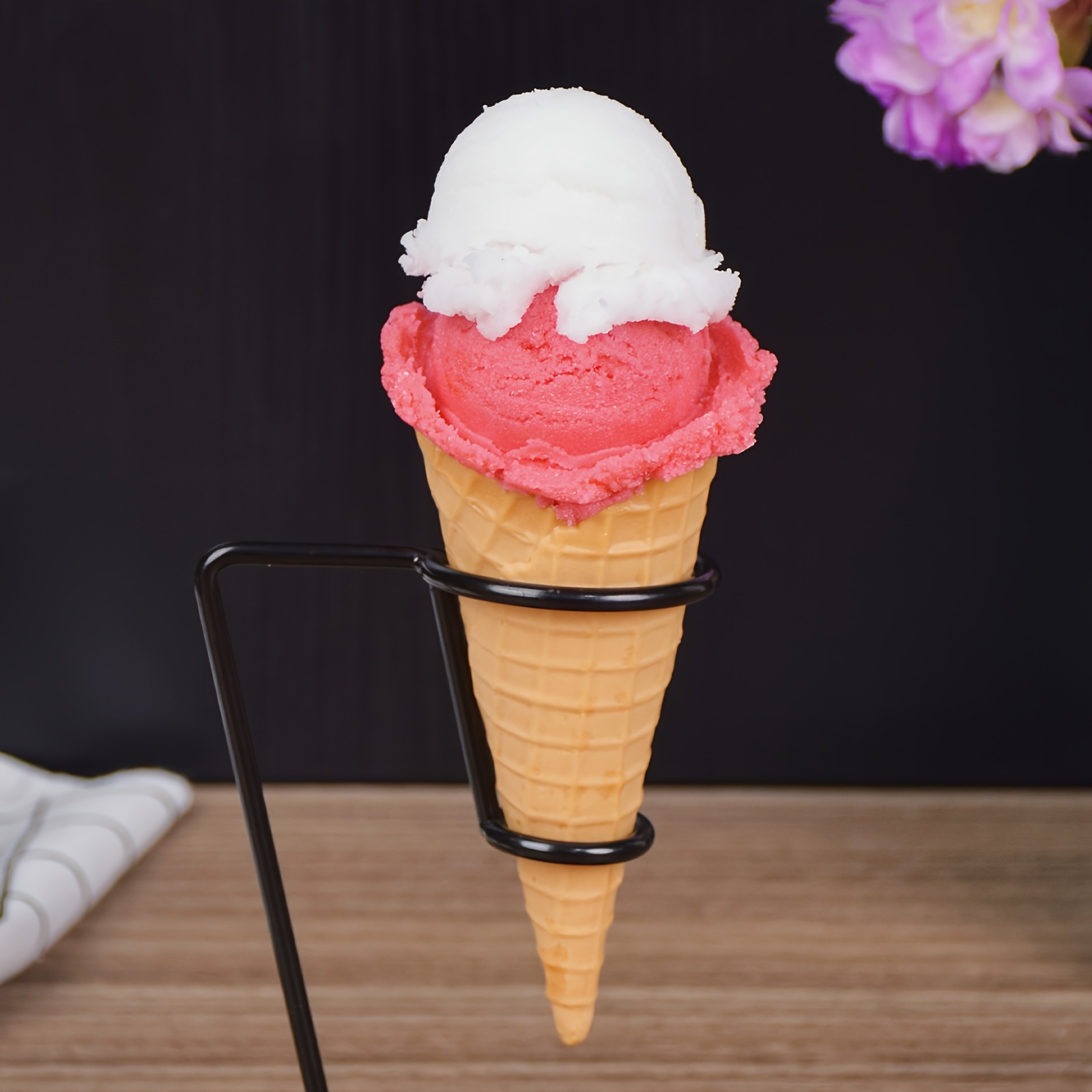 Ice-Cream Cone, with pink ice-cream scoop