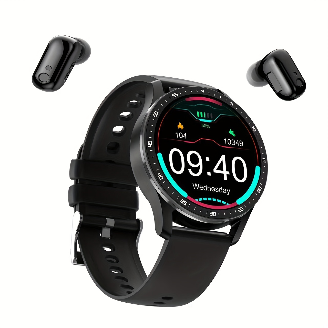 smart sports watch with built in earphone waterproof smart watchs call suitable for android and ios
