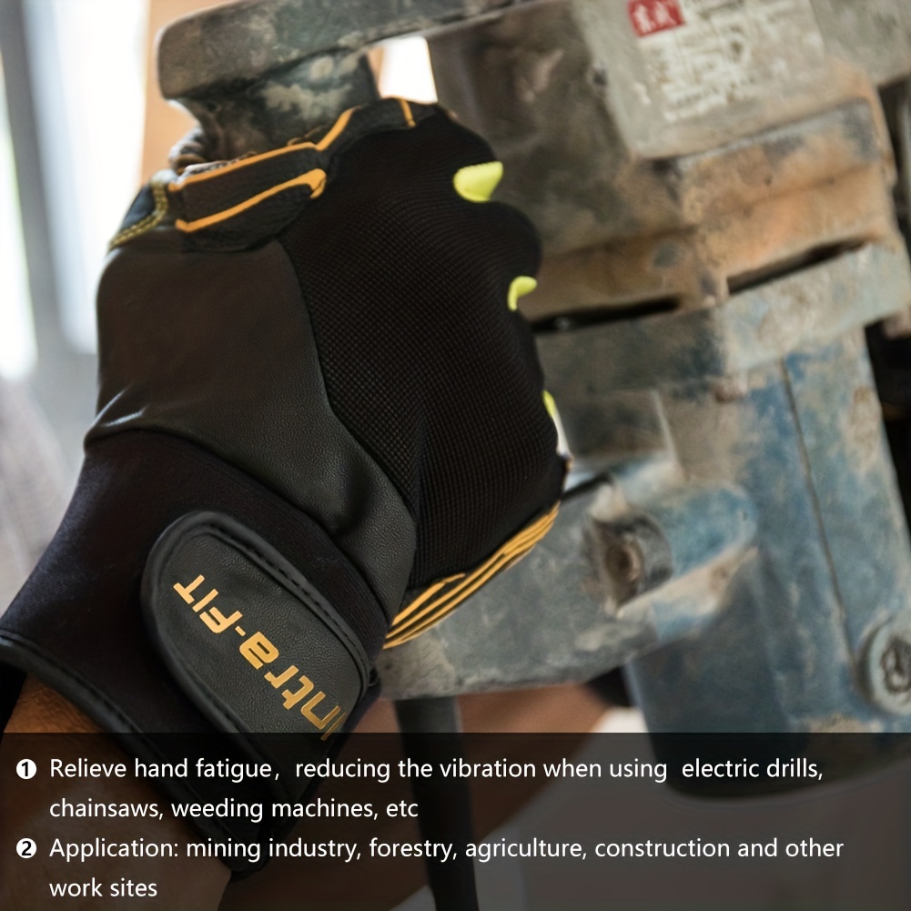 Intra-FIT Anti Vibration Work Gloves, Shock Proof Impact Reducing Safety Gloves