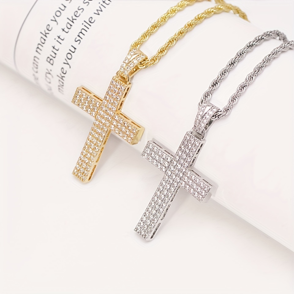 Stylish Inverted Cross Shape Pendant Upside Down Necklace, 18k Gold Plated  Nek Jewelry - Temu