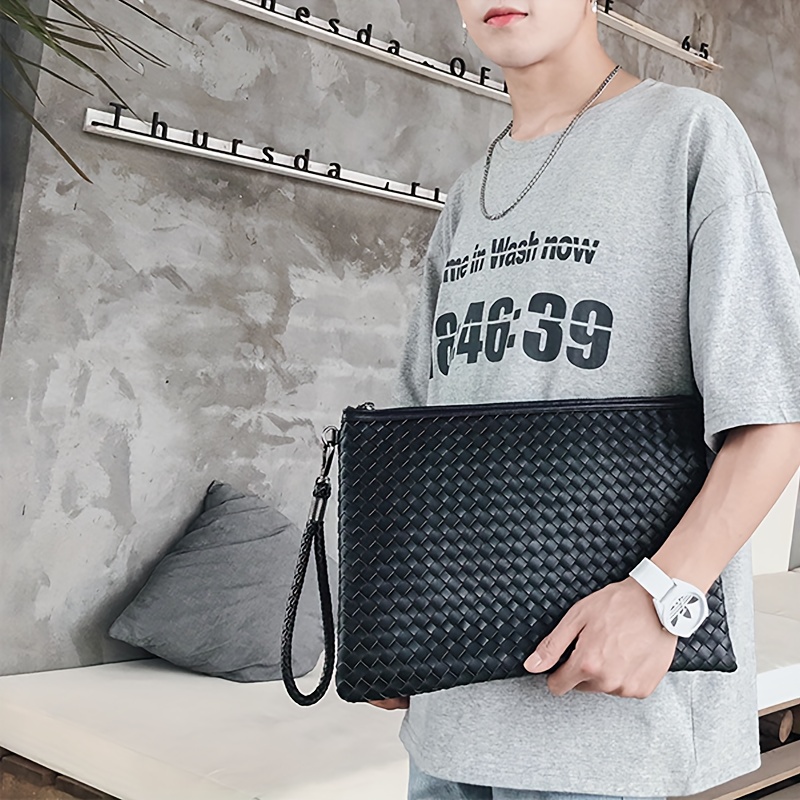 Men's Clutch Bag Envelope Bag Large Capacity Handbag Fashion Pu Clutch Bag  For Business Wear - Temu