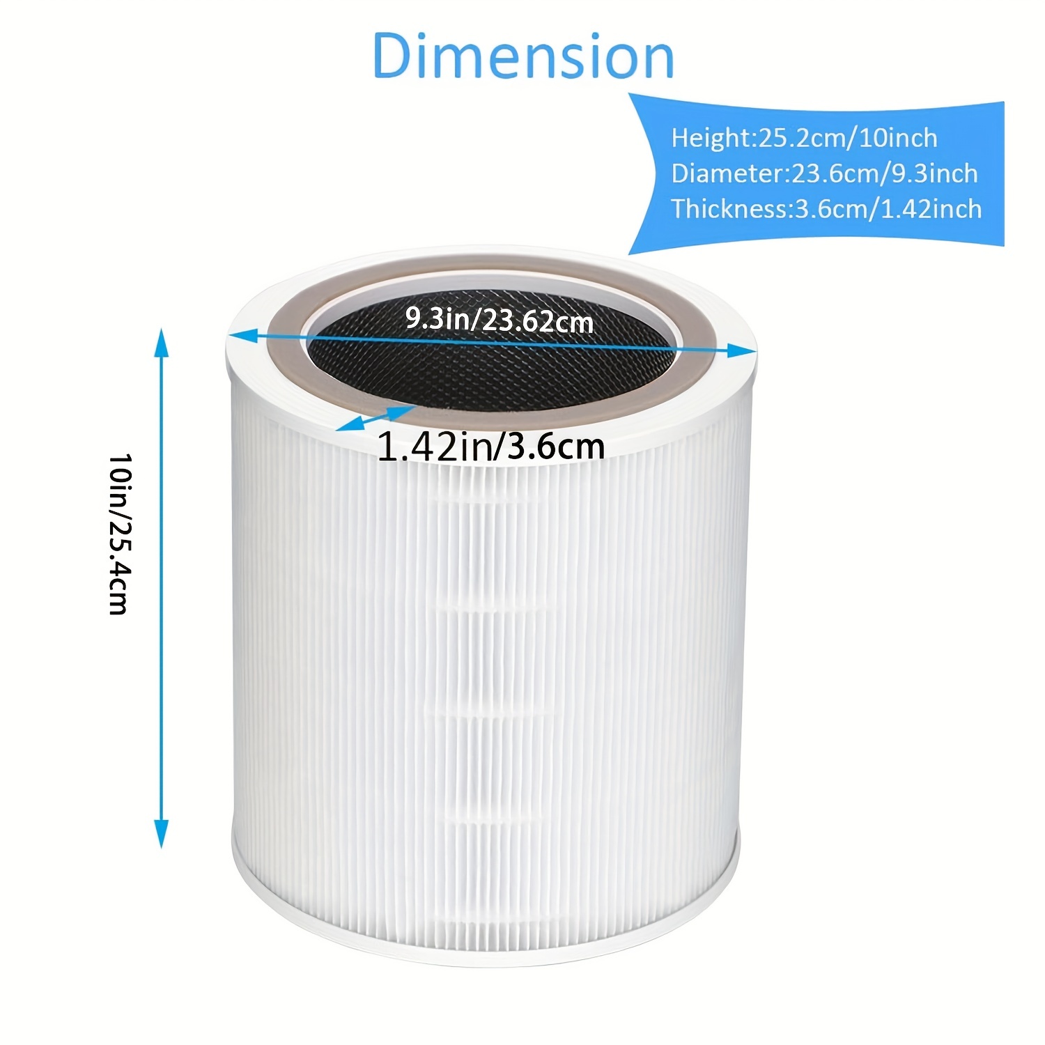 For Levoit -pur131 Air Purifier Replacement Filter 1 Hepa Filters & 1 True  Hepa H13 Activated Carbon Filters Set Pre Compatible With 3stage Filtration  Durabasics -pur131s And -pur131-rf - Temu