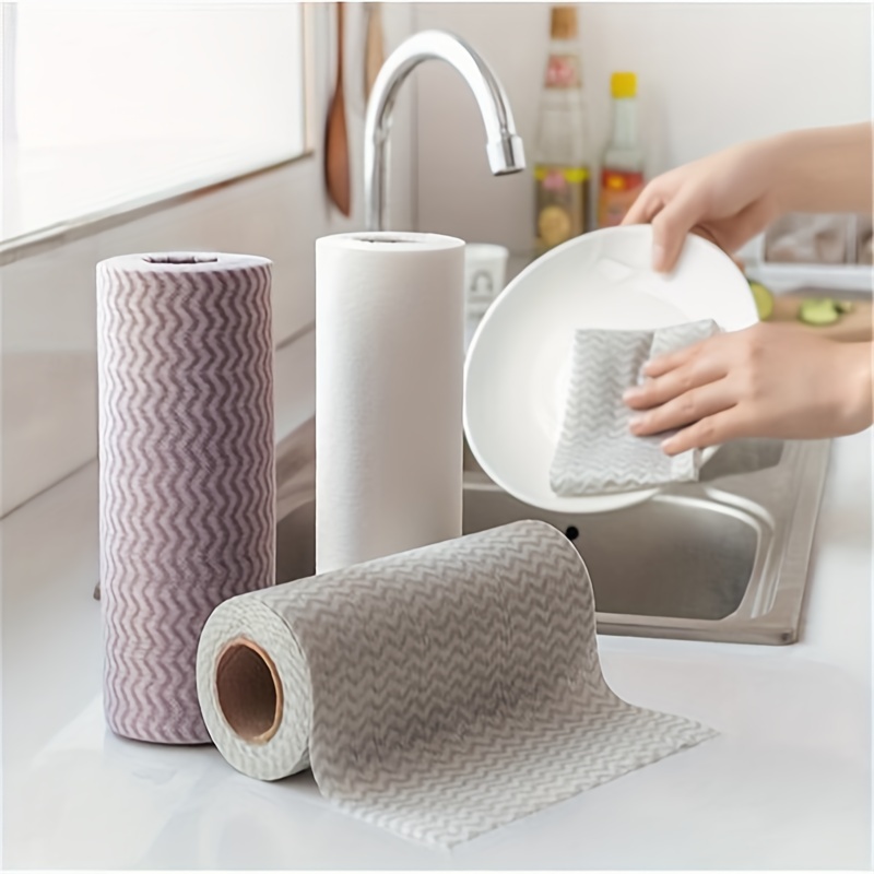 1pc Disposable Kitchen Paper Towel, Reusable Lazy Kitchen Cleaning