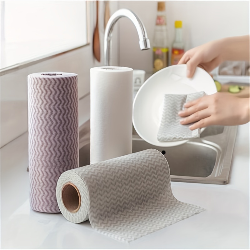 50Pcs/Roll Disposable Dish Cloth Home Cleaning Towels Kitchen