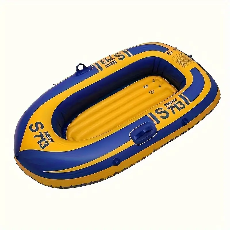 Single Inflatable Boat Durable Inflatable Boat Raft Fishing And Rowing Boat  - Sports & Outdoors - Temu Canada