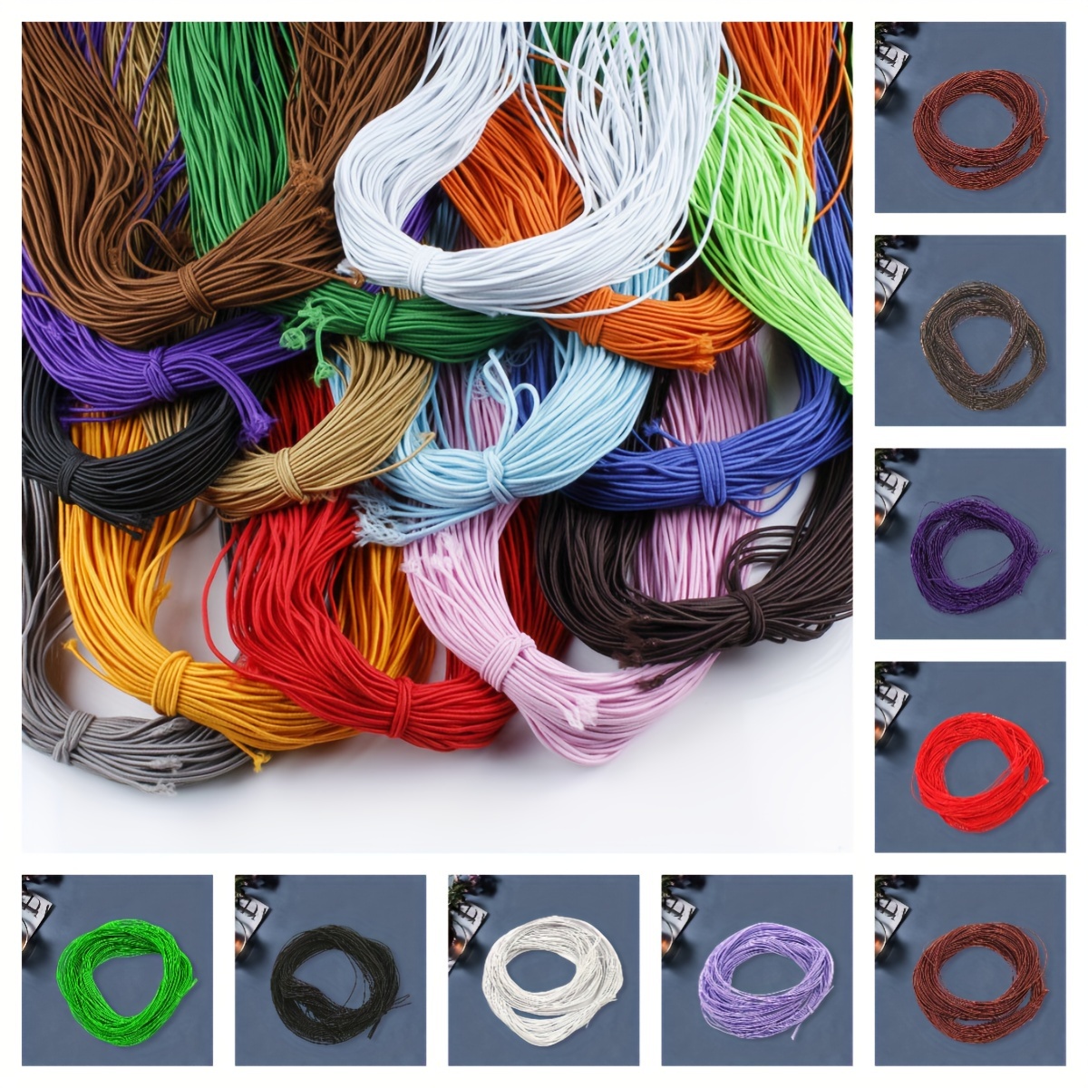 Long Beading String Buddha Bead Rope Elastic Thread Rubber - Temu