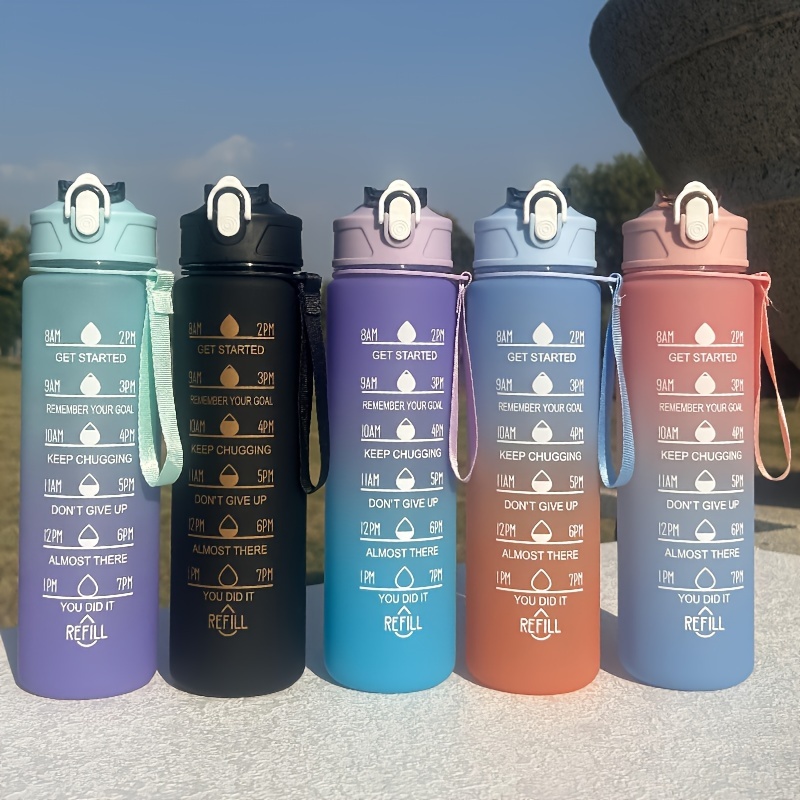 

1pc, Motivational Water Bottle, 750ml/25oz Bpa Free Water Bottles, Sports Water Cups, Portable Drinking Cups, Summer Drinkware, For Outdoor Camping, Hiking, Fitness, Birthday Gifts