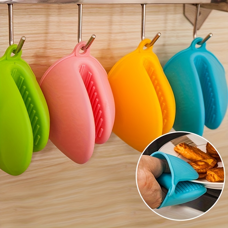 Pot Holders, Hand Clip, Solid Color Handle Sleeve, Heat Resistant Rubber Oven  Mitts, Mini Oven Gloves For Kitchen Cooking & Baking, Kitchen Accessories,  Kitchen Gadget - Temu