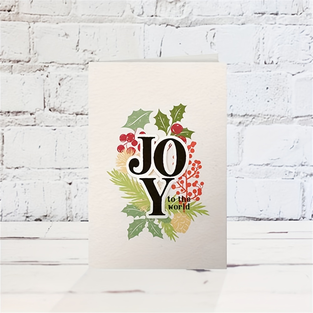 Merry Christmas Greeting Clear Stamp With Sentiment Words - Temu