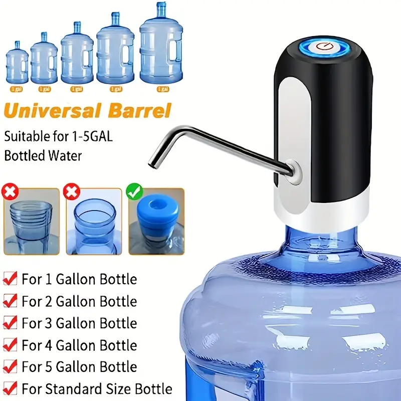 5 Gallon Water Bottle Dispenser Usb Charging Water Bottle - Temu