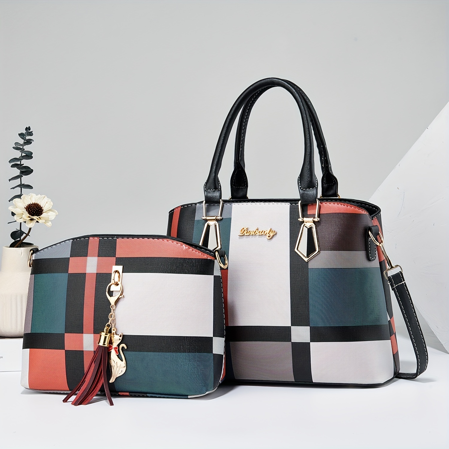 New Design High Quality Ladies Printed Handbag set