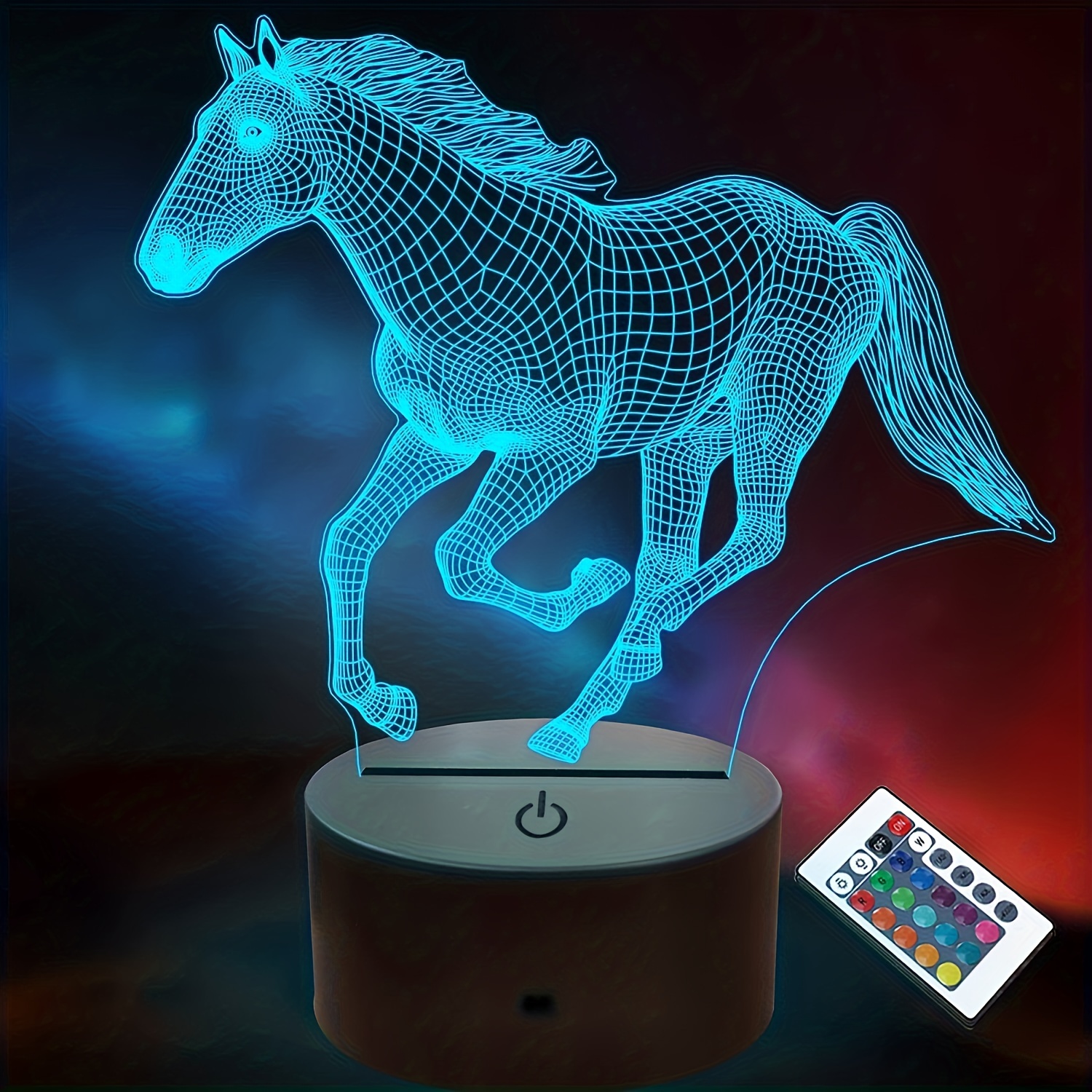 Horse Alarm Clock - Animal Alarm - Led - With Light - Glow In The