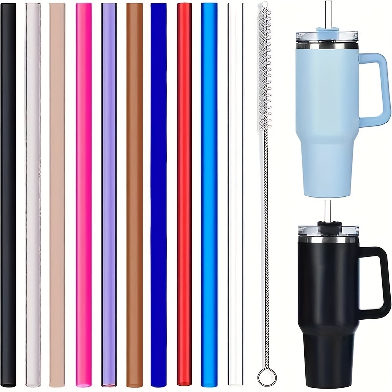 Silicone Replacement Straws for Stanley 40 oz 30 oz Cup Tumbler -6 PCS  Straws Replacement for Stanley Adventure Travel Tumbler, Straws with Cup