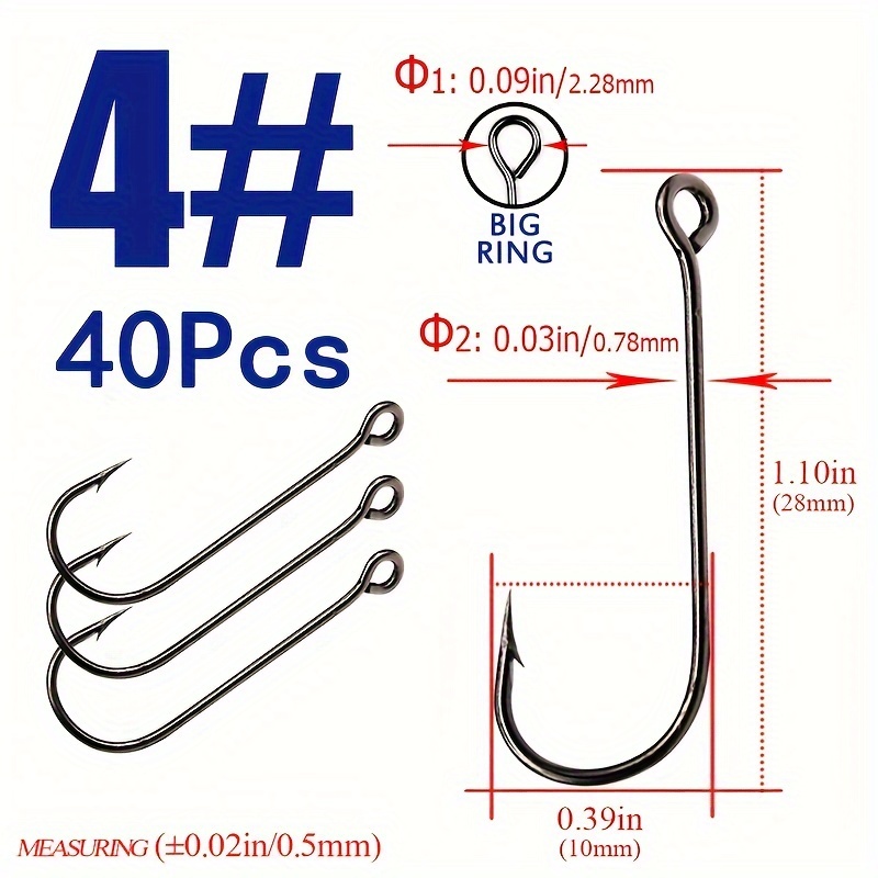 4-pack Of Barbed Mudfish Fishing Hooks Designed For Stream Fishing, Featuring Crooked Mouths And Holes, Suitable For Rock Fishing And Fishing