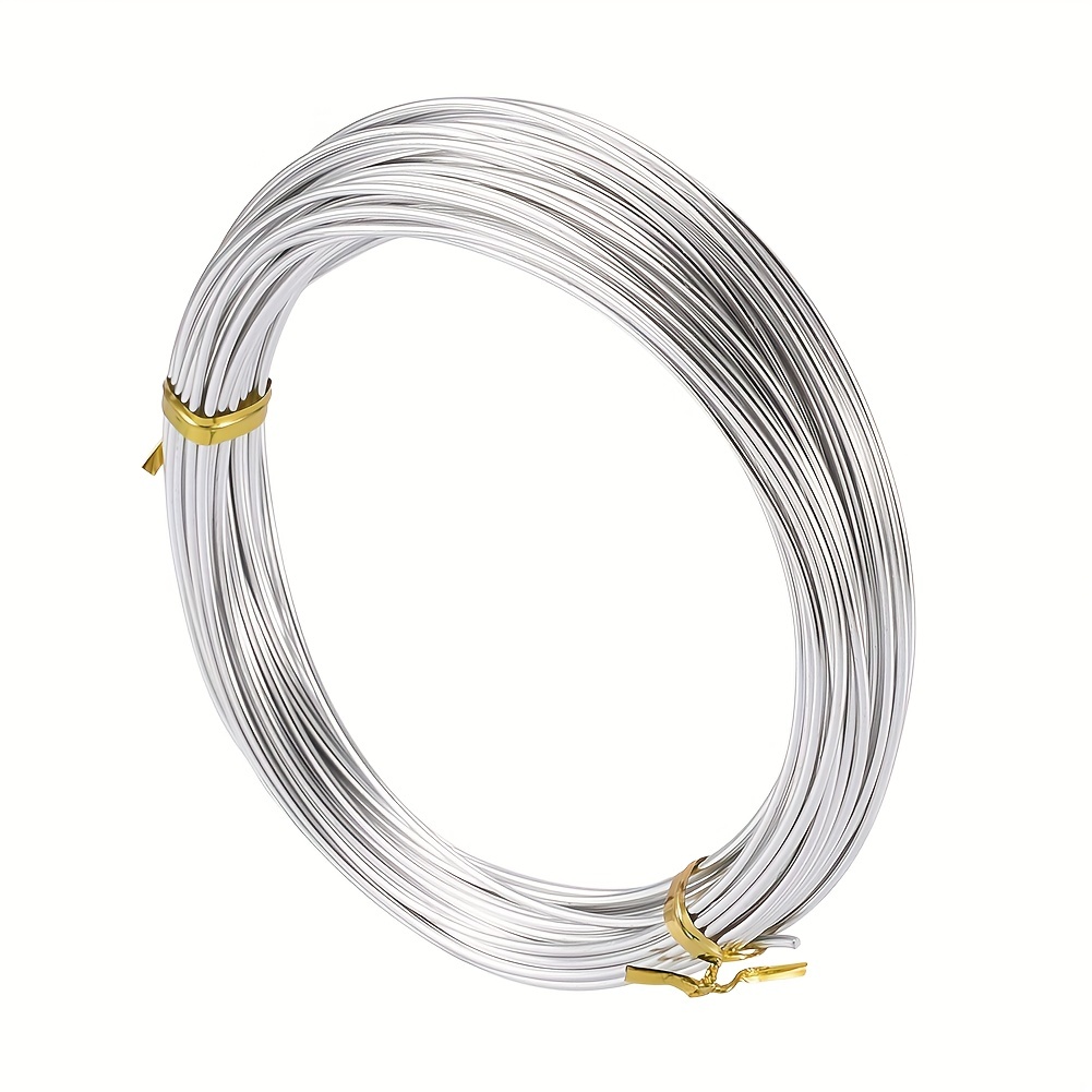 10m (33FT) Aluminum Flat Wire 5mm Wide Silver Craft Metal Wire Flat  Artistic Wire Soft Bendable Wire for Jewelry Craft Beading Making 10m/Roll