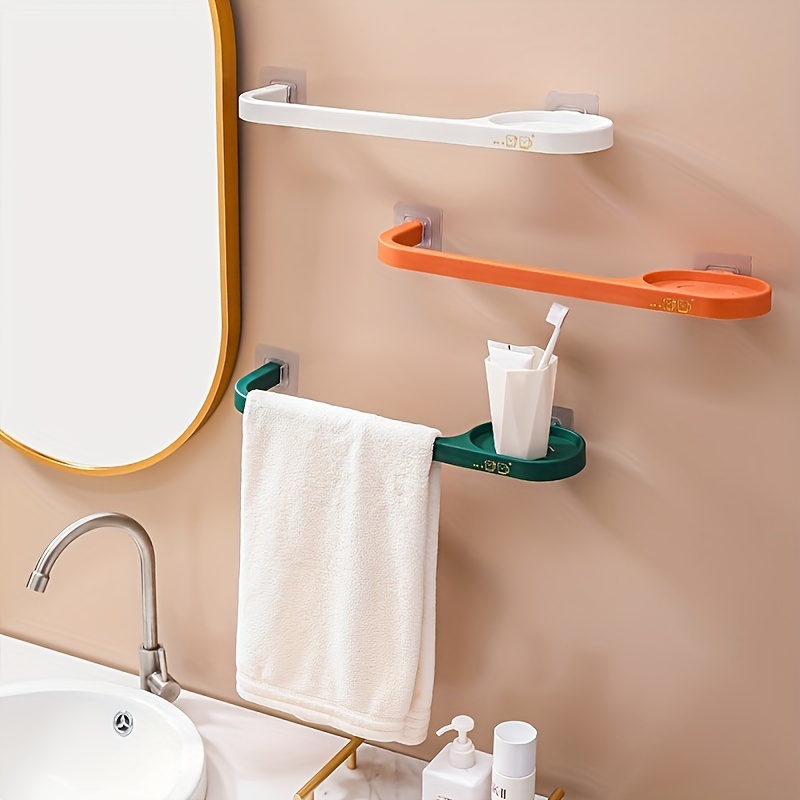 Toallero para baño, toallero adhesivo de 17 pulgadas, toallero de acero  inoxidable SUS304, soporte de toalla de mano montado en la pared para baño