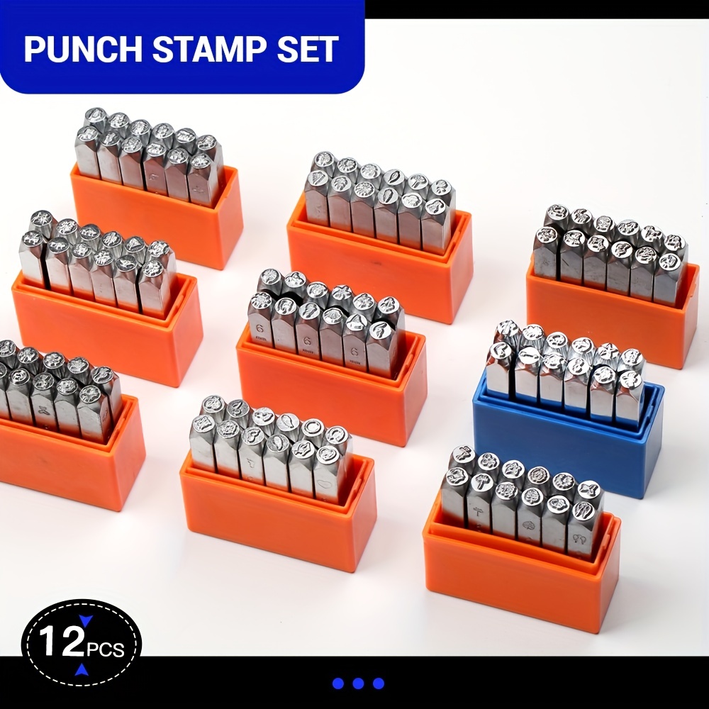 1 Box of 36 Letter and Number Stamp Sets, Metal Stamping Tools for Metal and Wood Stamping Punches 6mm, Silver