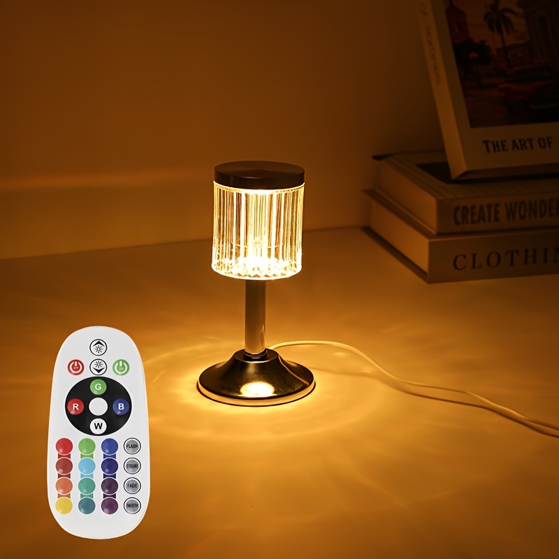 1 lampada di cristallo Gatsby con controllo tattile, lampada da tavolo senza  fili in cristallo con telecomando, luce notturna ricaricabile tramite USB -  Temu Switzerland