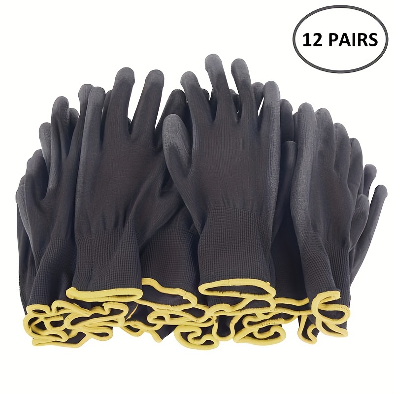 Safety Work Gloves For Men Women, Non-slip Nitrile Rubber Coated Working  Garden Yard Gloves, Bulk With Grip Palm Dipped Oil Resistant And  Hand-friendly, Multipack Gloves - Temu